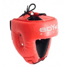 Шолом Boyko Sport BS - для боксу з відкритим верхом, шкіра композиційна, червоний L"