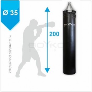 Мішок боксерський Boyko Sport BS - циліндричний, 200х35 cm на 6 ланцюгах М6 Мішок боксерський Boyko Sport BS - циліндричний, 200х35 cm на 6 ланцюгах М6