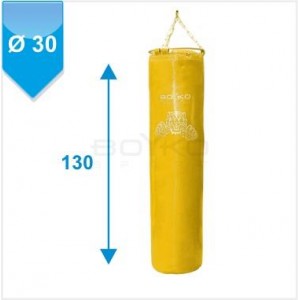 Мешок боксерский Boyko Sport ЮНИОР с узлом крепления на 4 цепях (р.130*30 см) желтый