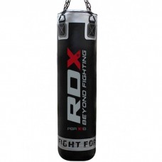 Боксерский мешок RDX Leather Black 120х30 см, 40-50 кг