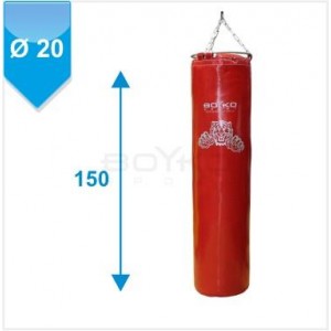 Мешок боксерский Boyko Sport ЮНИОР с узлом крепления на 4 цепях (р.150*30 см) красный