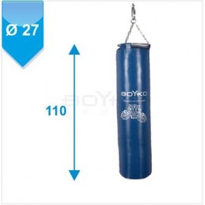Мешок боксерский Boyko Sport ЮНИОР с узлом крепления 4, на цепях (р.110*27 см) синий