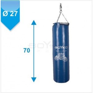 Мішок боксерський Boyko Sport ЮНІОР з вузлом кріплення на ланцюгах (р.70*27 см) синій