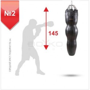 Боксерский мешок Boyko Sport BS - Силуэт №2, кожаный, на 8 пружинах L 18 см с вращающимся диском, 145*40 см Боксерский мешок Boyko Sport BS - Силуэт №2, кожаный, на 8 пружинах L 18 см с вращающимся диском, 145*40 см