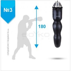 Мішок боксерський Boyko Sport BS - Силует №3, на 8 пружинах L 18 см з обертовим диском, 180*40 см Мішок боксерський Boyko Sport BS - Силует №3, на 8 пружинах L 18 см з обертовим диском, 180*40 см