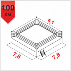 Боксерський ринг Boyko ПРОФЕСІЙНИЙ поміст 7,8х7,8х1м. канати 6,1х6,1м 