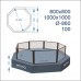 Восьмикутник (клітка ММА) Boyko Sport BS – поміст 1 м, 8×8 м, діагональ 8,6 м, з обв'язуючим помостом 10×10 м