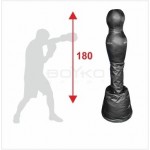 Тренажер BS підлоговий - "Манекен для боксу СИЛУЕТ" шкіряний 180 * 55 на стійці "