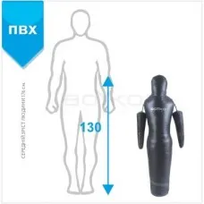 Манекен для боротьби Boyko Sport BS - силует, рухомі руки, ПВХ, чорний, 130 см