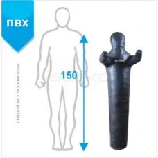 Манекен для БОРОТЬБИ BS - Рівний, нерухомі руки, ПВХ, чорний, 150 см " Манекен для БОРОТЬБИ BS - Рівний, нерухомі руки, ПВХ, чорний, 150 см "