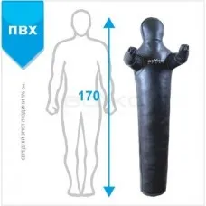 Манекен для БОРОТЬБИ BS - Рівний, нерухомі руки, ПВХ, чорний, 170 см " Манекен для БОРОТЬБИ BS - Рівний, нерухомі руки, ПВХ, чорний, 170 см "