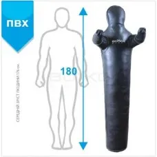 Манекен для БОРОТЬБИ BS - Рівний, нерухомі руки, ПВХ, чорний, 180 см " Манекен для БОРОТЬБИ BS - Рівний, нерухомі руки, ПВХ, чорний, 180 см "