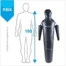 Манекен для боротьби Boyko Sport BS - рівний, рухомі руки, ПВХ, чорний, 160 см Манекен для боротьби Boyko Sport BS - рівний, рухомі руки, ПВХ, чорний, 160 см