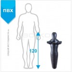 Манекен для БОРОТЬБИ BS - силует, нерухомі руки, ПВХ, чорний, 120 см "