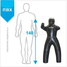 Манекен для БОРОТЬБИ BS - з ногами, ПВХ, нерухомі руки, чорний р.140см " Манекен для БОРОТЬБИ BS - з ногами, ПВХ, нерухомі руки, чорний р.140см "