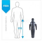 Манекен для БОРОТЬБИ BS - силует, рухомі руки, ПВХ, чорний, 110 см "