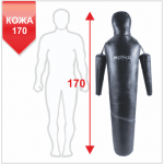 Манекен Boyko для боротьби "рівна" з рухомими руками зі шкіри 170,40-50 кг 