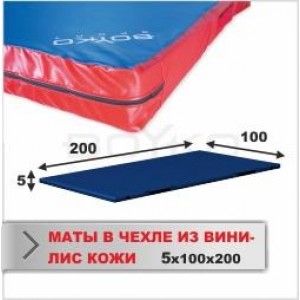 Мат Boyko Sport BS - Cпортивний в чохлі з вінілісшкіри, синій, наповнювач - поролон, 100х200х5см Мат Boyko Sport BS - Cпортивний в чохлі з вінілісшкіри, синій, наповнювач - поролон, 100х200х5см