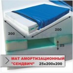 Мат Boyko Sport BS - амортизаційний " сендвіч",ПВХ, синій, р.25*200*200см