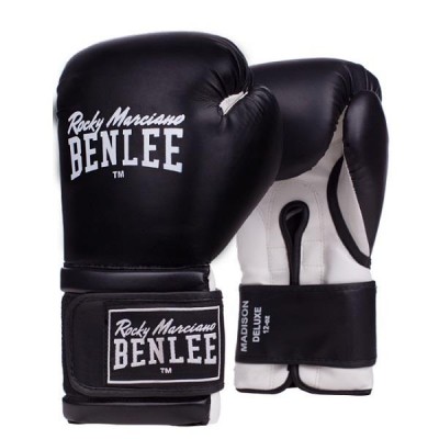 Перчатки боксерские Benlee MADISON DELUXE 14oz /PU/черно-белые арт. 194021 (blk/white) 14oz