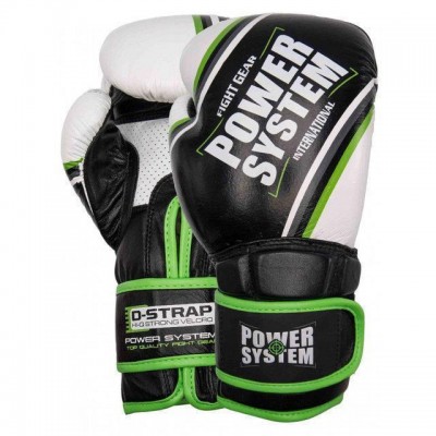 Рукавички для боксу PowerSystem PS 5006 Contender 12oz Black / Green Line 