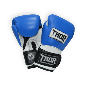 Рукавички боксерські THOR PRO KING 16oz / PU / синьо-біло-чорні 8041/03 (PU)