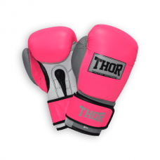 Перчатки боксерские THOR TYPHOON 12oz /Кожа /розово-бело-серые 8027/02(Leath)Pink/Grey/W 12 oz.