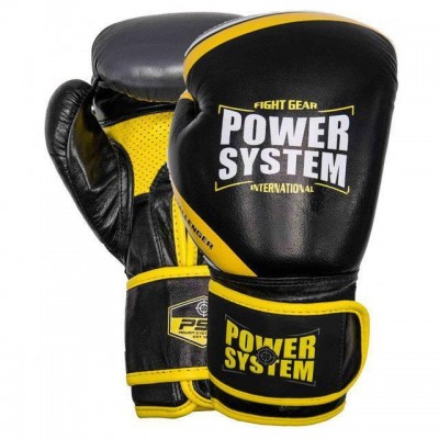 Рукавички для боксу PowerSystem PS 5005 Challenger 10oz Black / Yellow 