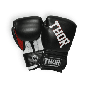 Перчатки боксерские THOR RING STAR 10oz /Кожа /черно-бело-красные Перчатки боксерские THOR RING STAR 10oz /Кожа /черно-бело-красные