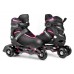 Роликові ковзани 3в1 Hop-Sport HS-903 Motion S (розмір) Чорно-рожеві 