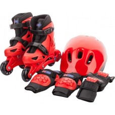 Набор для мальчиков Re:action: роликовые коньки, шлем, защитная экипировка CMB16BR932