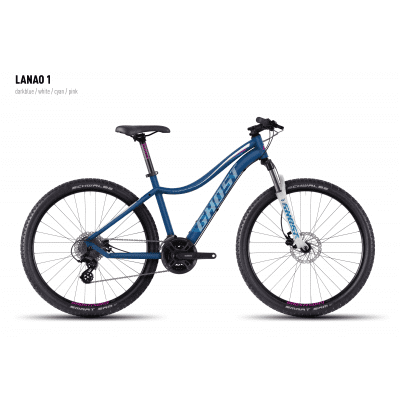 Велосипед GHOST Lanao 1 darkblue/white/cyan/pink, 16MS4526