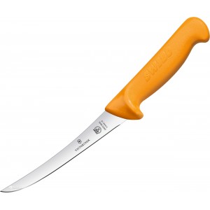 Нож кухонный обвалочный Victorinox Swib Boning, узкий, изогнутый, оранжевый, 16 см арт.5.8405.16
