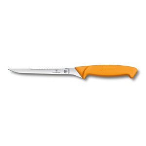 Ніж кухонний Victorinox Swibo Fish Filleting, вузький, гнучкий, для філе, помаранчевий, 16 см арт.5.8448.16