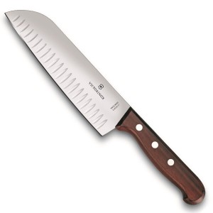 Нож кухонный сантоку fluted Victorinox 17см, розовое дерево