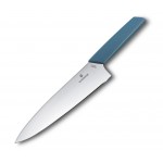 Ніж кухонний шефський Victorinox Swiss Modern Carving Cornflower, 20 см, блакитний, блістер арт.6.9016.202B