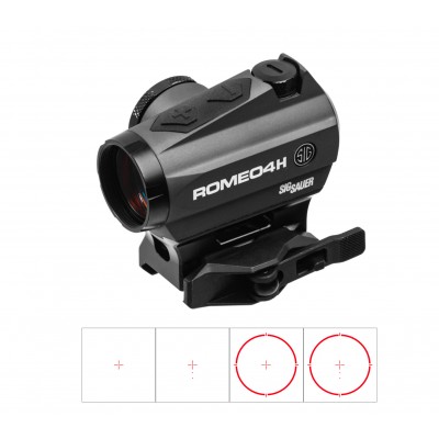 Прицел коллиматорный SIG Optics ROMEO4H RD, BALLISTIC CIRCLE QUADPLE, 0.5 MOA ADJ, GRAPHITE арт.SOR43012