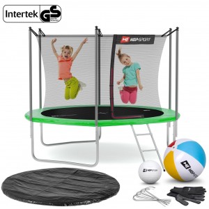 Батут Hop-Sport 10ft (305cm) зеленый с внутренней сеткой
