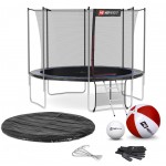 Батут Hop-Sport 10ft (305cm) чорно-синій із внутрішньою сіткою (4 ноги)