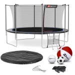 Батут Hop-Sport 14ft (427 см) чорно-синій із внутрішньою сіткою