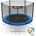 Батут Hop-Sport 10ft (305cm) синий с внешней сеткой