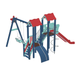 Детский комплекс Kidigo Авалон с металической горкой H 1,5 м<br /> 11774