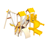 Дитячий комплекс Kidigo Авалон із пластиковою гіркою H 1,5 м<br /> 11774