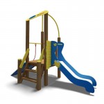 Ігровий комплекс InterAtletika жовто-блакитний «Чемпіон-NEW» T814 NEW BY 