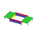 Песочница фанерная с крышкой InterAtletika P301