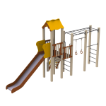 Детский комплекс Kidigo Котик, высота горки 1,8 м<br /> 11285