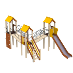 Дитячий комплекс Kidigo Три мушкетери, висота гірки 1,5 м<br /> 11294