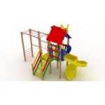 Игровой комплекс Kidigo Котик с пластиковой горкой Спираль ДК 005.049