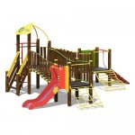 Игровой комплекс красно-зелено-желтый "Волна-NEW" InterAtletika TE812 NEW
