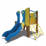 Игровой комплекс InterAtletika желто-голубой «Чемпион-1-NEW» T815 NEW YB